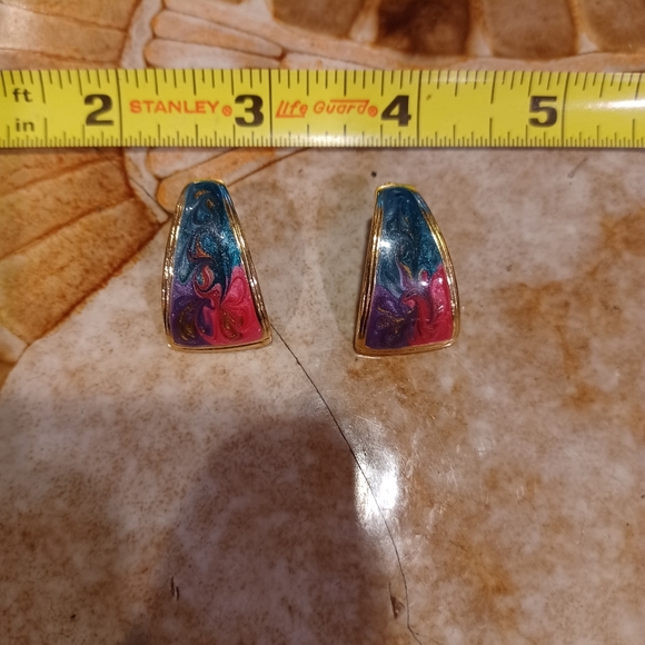 11 pairs of various earrings nine posts one hook two clip-ons - Picture 10 of 13